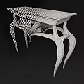 Modern Elegant Table With Intricate Carved Legs And Artistic Design Details