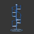 Stylish Metal Spiral Multi Tiered Shelf For Home Storage And