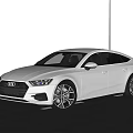Audi Silver Luxury Sedan With Sleek Design And Scenic Outdoor Background