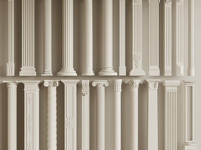 European Roman Column 3d model