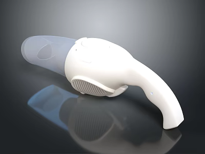 Modern Handheld Vacuum Cleaner With Ergonomic Handle And Transparent Dust Cup 3d model