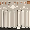 European Roman Column 3d model