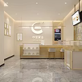 Luxury Jewelry Store Interior Design With Elegant Display Cases Golden Counter And Soft Lighting