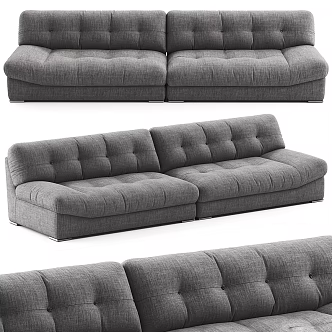 Modern minimalist double sofa 3d model