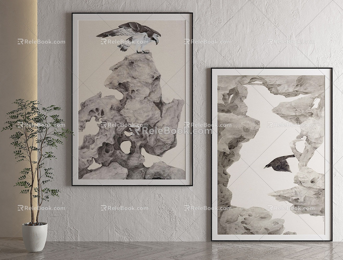 New Chinese Decorative Painting 3d model