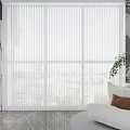 Modern Vertical Striped Curtains For Bright Living Room With White Sofa And Green Plant