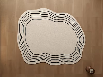 Special-Shaped Carpet Floor Mat Fabric Carpet Leisure Carpet 3d model