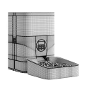 Automatic White Pet Feeder With Digital Display And Stainless Steel Bowl For Pet Food