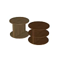 Modern Wooden Coffee Tables with Round Top and Single Multi Tier Storage Design