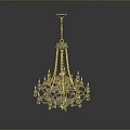 Classic Ornate Lighting Combination With Metal Multi Arm Design And Candle Style Bulbs