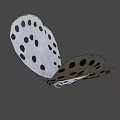 White Winged Black Spotted Butterfly Game Movie Character Design