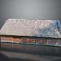 Traditional Rustic Building Featuring Thatched Roof And Wooden Panel Walls