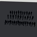 Diverse Group of Business Professionals in Formal Attire Standing and Sitting