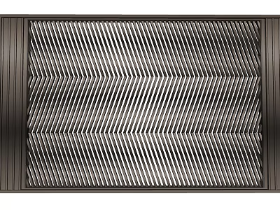 Modern Feature Wall With Metallic Herringbone Pattern And Dark Frame Design 3d model