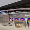 Philips Mall Retail Counter With Modern Design And Multiple TV Screens