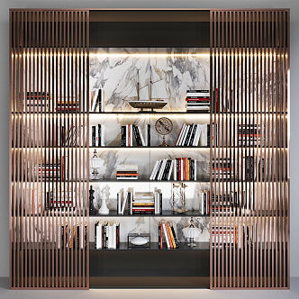 Modern Bookcase Combination Bookcase Decoration Combination Bookshelf 3d model