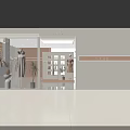 Modern Clothing Store Exterior With Glass Door Window Display Mannequins And Shop Sign