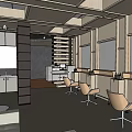 Elegant Modern Hair Salon Interior With Styling Chairs Mirrors And Bright Lighting