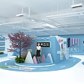 Modern Exhibition Display Beverage Meichen Display pop-up shop Photo Punch in Bar Game Image Shop 3d model