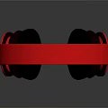 Modern Red And Black Over Ear Headphones With Glossy Surface And Comfortable Ear Cups