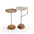 Solid Wood Sofa Side Table Creative Coffee Table Black Walnut Round Corner Table Small Apartment Modern Simple Round Table 3d model