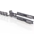 Advanced Futuristic Mechanical Weapon Design With Multiple Barrels And Metal Structure