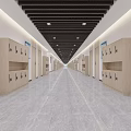 School Dormitory Interior With Wooden Bunk Beds And Curtain Partitions