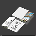 Creative Open Book Featuring Black And White Line Animal Illustrations And Colorful Scenery Pages