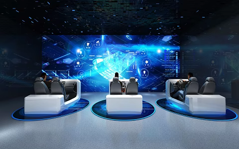 Intelligent Traffic Virtual Driving Experience 3d model