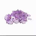 Decorative Ornament Set with Purple Faceted Crystal Pieces for Home Decor