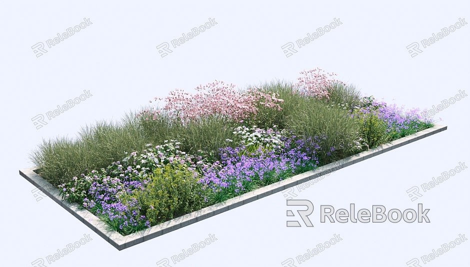 Modern flower bed flower bed flower pool flower box bush flower mirror model