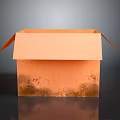 Orange Household Storage Carton With Practical Design For Daily Organizing