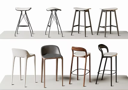 Modern Bar Chair Bar Stool High Stool 3d model