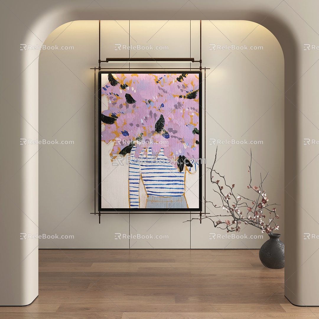 New Chinese Decorative Painting 3d model