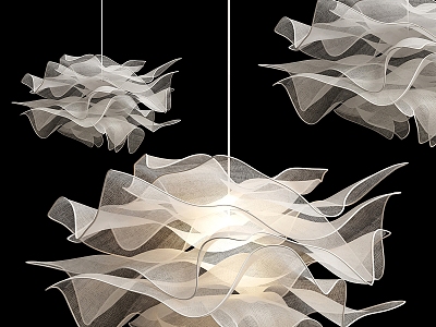 Chandelier Paper Chandelier Paper Chandelier Personalized Chandelier Petal Chandelier New Chinese Chandelier Restaurant Chandelier Bedroom Chandelier 3d model