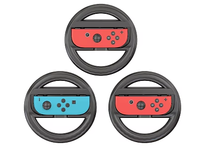 Red And Blue Game Steering Wheel Accessories For Entertainment Electronics 3d model