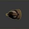 Vintage Horn Style Equipment With Brown Leather Straps And Brass Accents