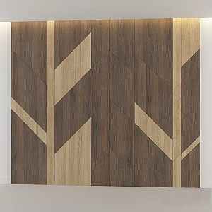 Modern Wood Grain Wall Panel Wall Decoration Background Wall Decorative Panel 3d model