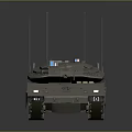 Modern Main Battle Tank With Armored Turret Cannon Tracks And Antennas