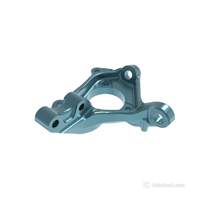 Mechanical Metal Component With Holes And Connecting Structure Design 3d model 