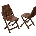 Two Wooden Folding Outdoor Chair Design With Classic Wood Material And Cross Leg