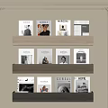Modern Wall Shelf Bookshelf 3d model