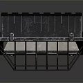 Heavy Duty Industrial Floodlight with Metal Grid Guard and Sturdy Base