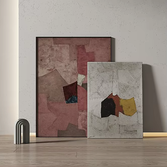 Modern abstract painting simple decorative painting 3d model