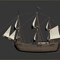 Wooden Sailing Ship Model Classic Handmade Detailed Vintage Maritime Decorative Watercraft