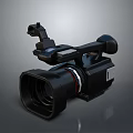 Professional Digital Video Camera With High Definition Optic Lens And Ergonomic Handgrip 3d model