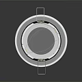 Modern Ring Shaped Lighting Fixture With Black White Band And Metal Clips