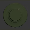 Green Military Grenade Featuring Yellow Text And Wooden Handle Design