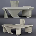 Sleek Modern Light Luxury Executive Office Desk And Ergonomic Leather Chair Combination For Business Workspace