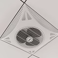 Modern Ceiling Mounted Air Conditioner Fan Featuring Grille Design And Embedded Structure